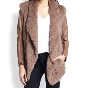SOLD June Fur & Leather Coat Size S